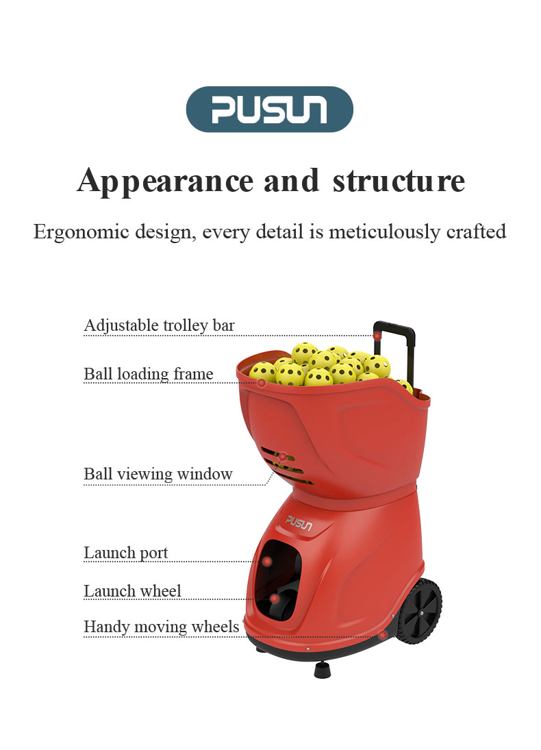 PUSUN-PP-8001 Pickleball Automatic Ball Machine3