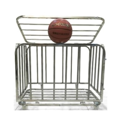 Heavy-Duty Metal Basketball Storage Cage | Wheeled Ball Cart for Sports Facilities