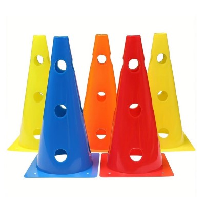 Durable 32cm Agility Cone with Holes | Sports Training Marker Cone for Field & Gym Use ﻿