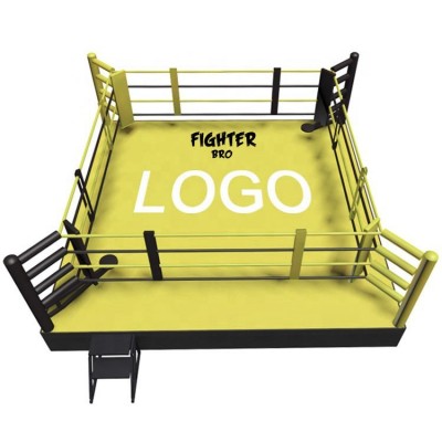Professional Boxing Ring with Custom Logo | Training & Competition Boxing Cage for Gyms