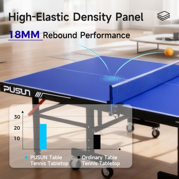 PUSUN Foldable Standard Home Table Tennis Tableimg-2