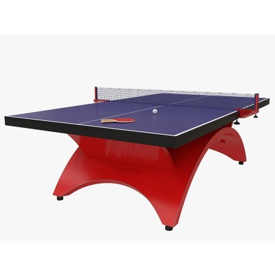 Premium Rainbow Arch Ping Pong Table | Sturdy Non-Foldable Design in Red/Black for Clubs