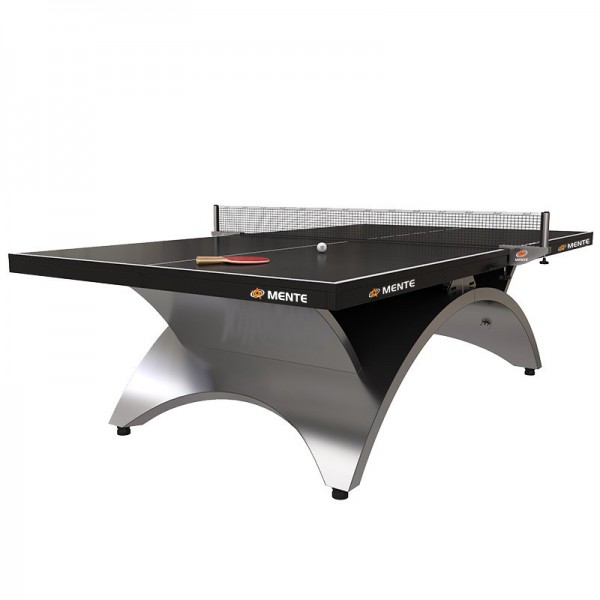 Premium Rainbow Arch Ping Pong Table | Sturdy Non-Foldable Design in Red/Black for Clubsimg-1