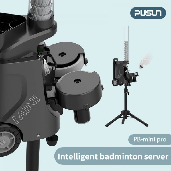 PUSUN PB-Mini Pro Badminton Shuttlecock Server | APP Controlled Portable Feeding Machine for Solo Primg-2