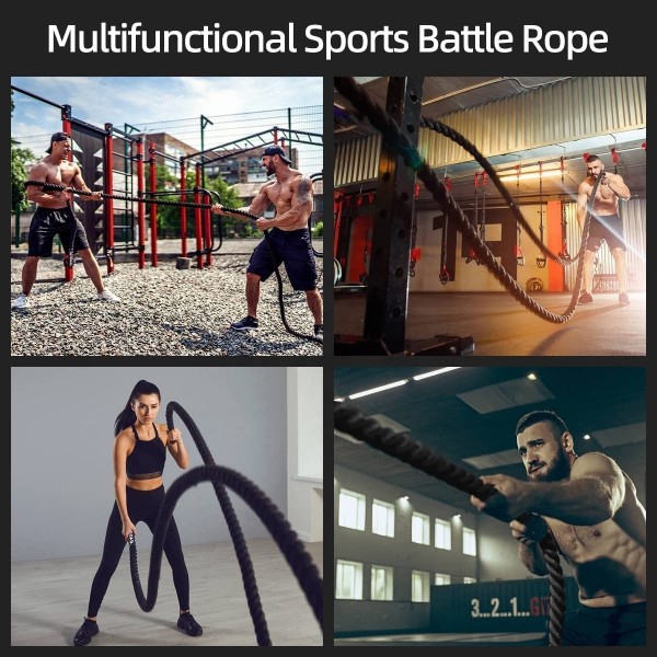 Heavy Duty Battle Ropes | Fitness Training Rope for CrossFit & Strength Workoutsimg-3