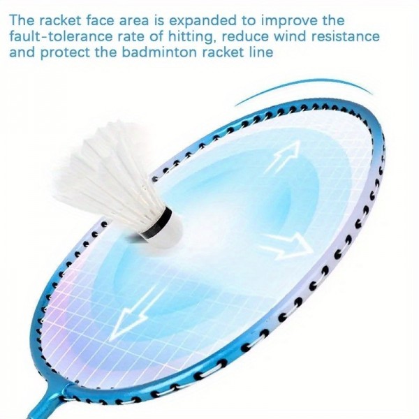 Lightweight Premium Badminton Set Portable Racket and Shuttlecock Combo with Bagimg-2