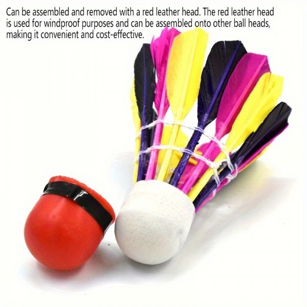 Premium Rubber Head Badminton Shuttlecocks Durable and Long Lasting for Outdoor Playimg-3