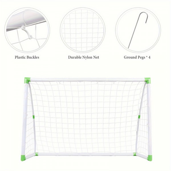Outdoor Kids Training Soccer Goal Detachable Easy to Assemble for Backyard Playimg-2