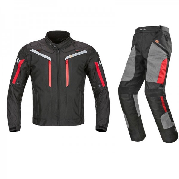 Breathable Waterproof Motorcycle Jacket and Pants Set Reflective CE Protective Gear for Ridersimg-3