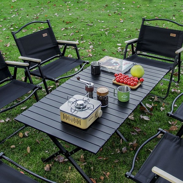 BISINNA Outdoor Folding Table and Chairs Set Portable Camping Roll Up Table for Backyard and Picnicsimg-3