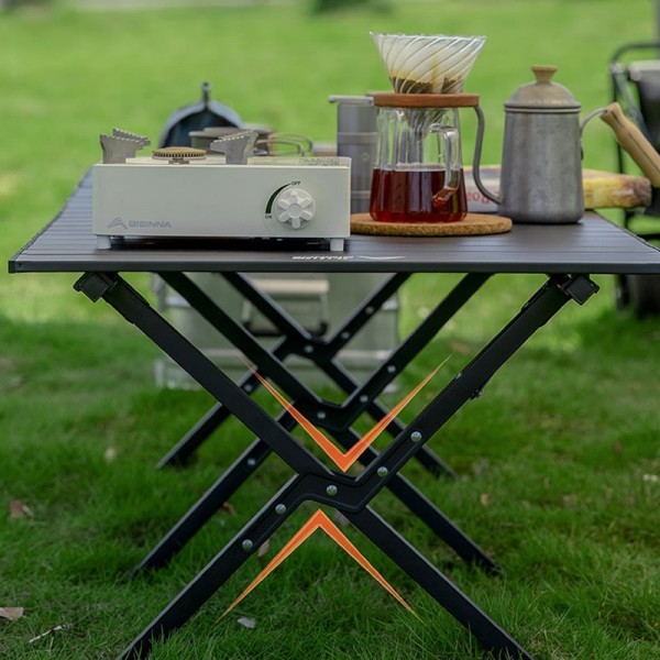 BISINNA Outdoor Folding Table and Chairs Set Portable Camping Roll Up Table for Backyard and Picnicsimg-5