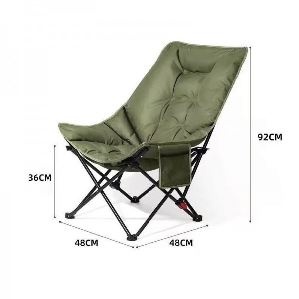 Portable Folding Moon Chair High Back Reclining Camping Chair for Fishing and Outdoor Adventuresimg-3