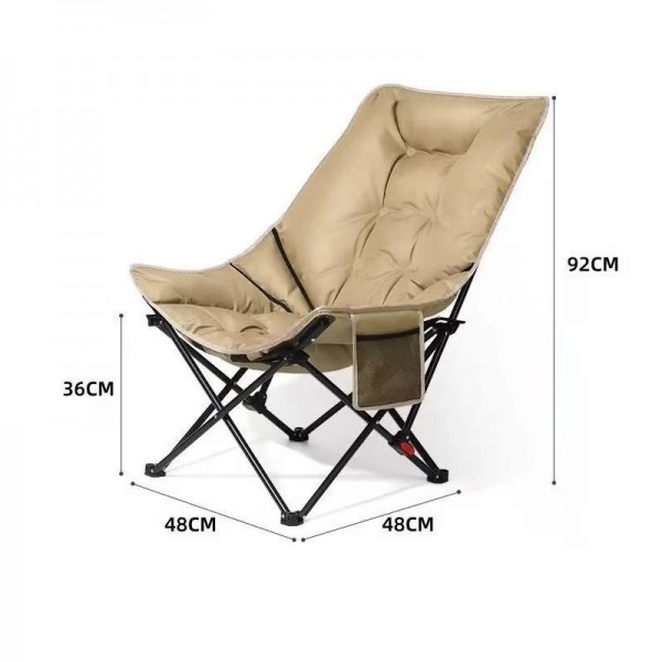 Portable Folding Moon Chair High Back Reclining Camping Chair for Fishing and Outdoor Adventuresimg-2