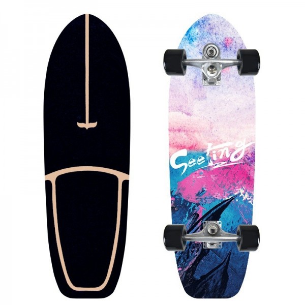Single Kick 32 Inch Surf Skateboard Lightweight for Carving and Pumpingimg-5