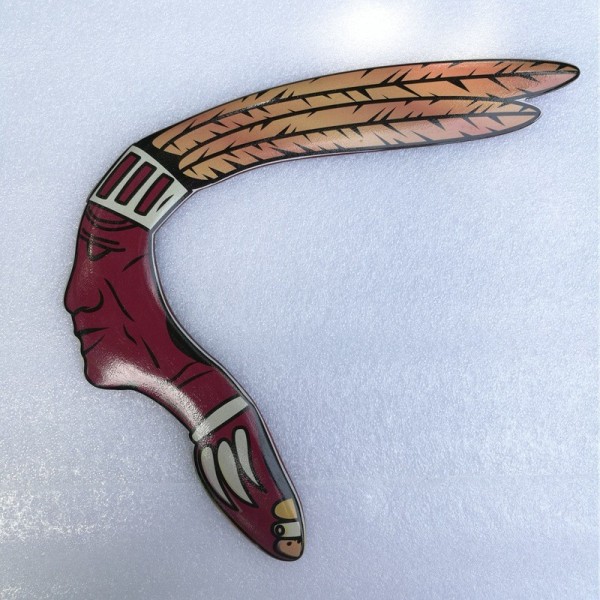 Aboriginal Style Wooden Boomerang for Adults Authentic Australian Design Outdoor Throwing Toyimg-2