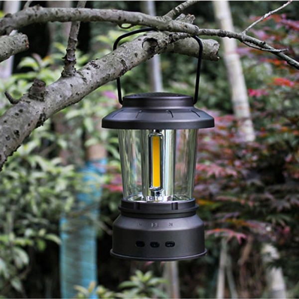 Bluetooth Speaker Camping Lantern USB Rechargeable Warm White and Cool White Light for Outdoor Tripsimg-2