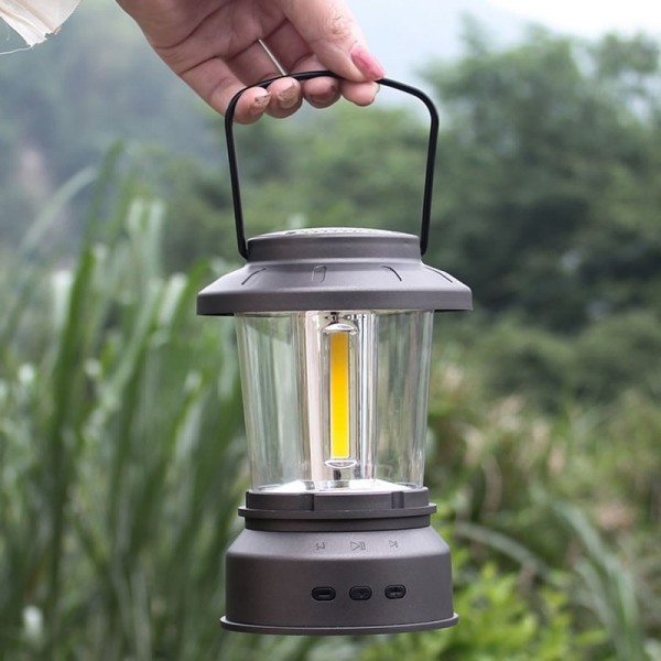 Bluetooth Speaker Camping Lantern USB Rechargeable Warm White and Cool White Light for Outdoor Tripsimg-4