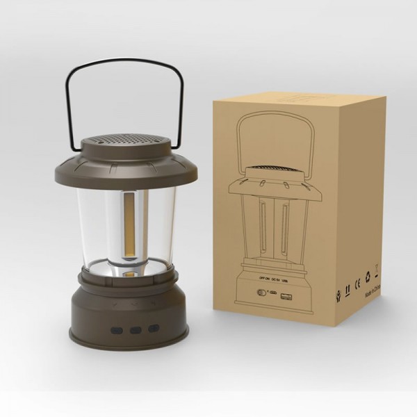 Bluetooth Speaker Camping Lantern USB Rechargeable Warm White and Cool White Light for Outdoor Tripsimg-5