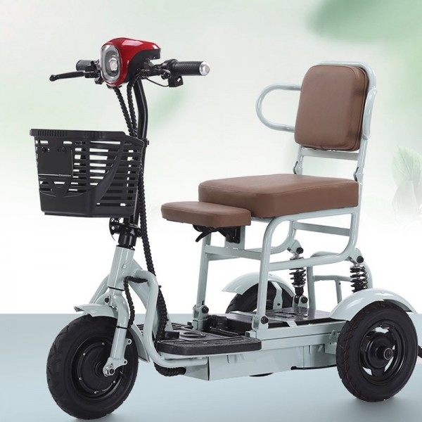 Folding Lightweight Electric Tricycle for Seniors Portable 3 Wheel Scooter for Elderly Mobilityimg-3