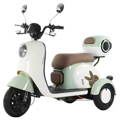 Small Electric Tricycle for Women Elderly 3 Wheel Scooter Child Pickup Family Mobility