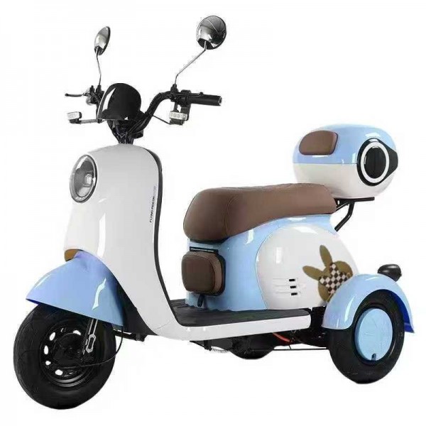 Small Electric Tricycle for Women Elderly 3 Wheel Scooter Child Pickup Family Mobilityimg-3
