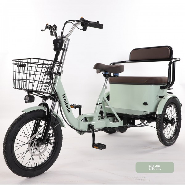 650W Electric Assist Tricycle 3 Wheel E-Bike for Family Commute Child Pickup & Senior Useimg-3