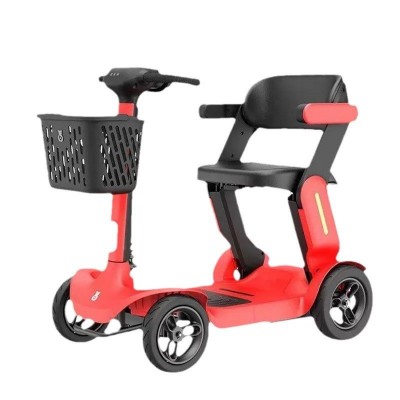 Foldable 4-Wheel Electric Mobility Scooter Long Range Portable Senior E-Scooter for Daily Use