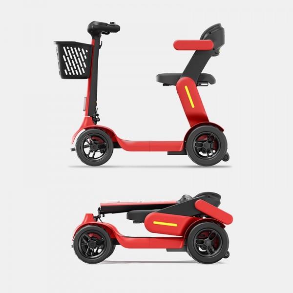 Foldable 4-Wheel Electric Mobility Scooter Long Range Portable Senior E-Scooter for Daily Useimg-3