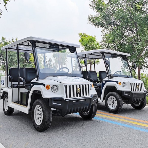Heavy-Duty Electric Security Patrol Car 4-Passenger Golf Cart Style Vehicle for Resortimg-3