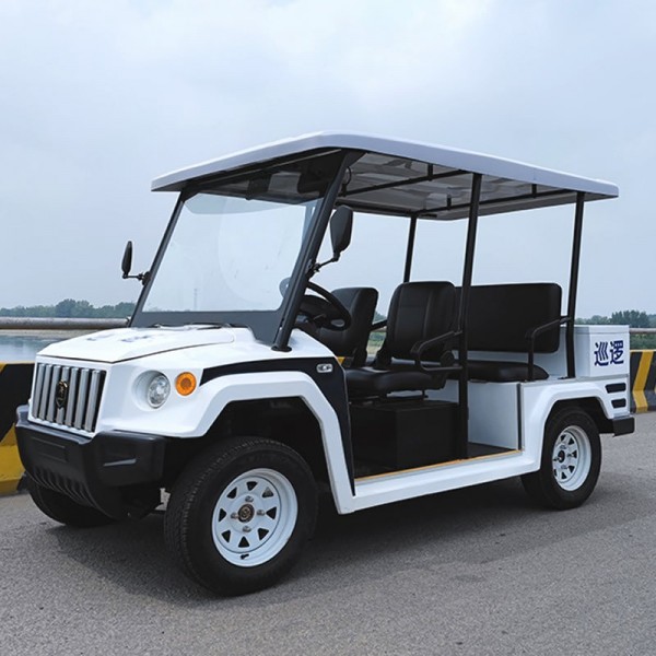 Heavy-Duty Electric Security Patrol Car 4-Passenger Golf Cart Style Vehicle for Resortimg-2