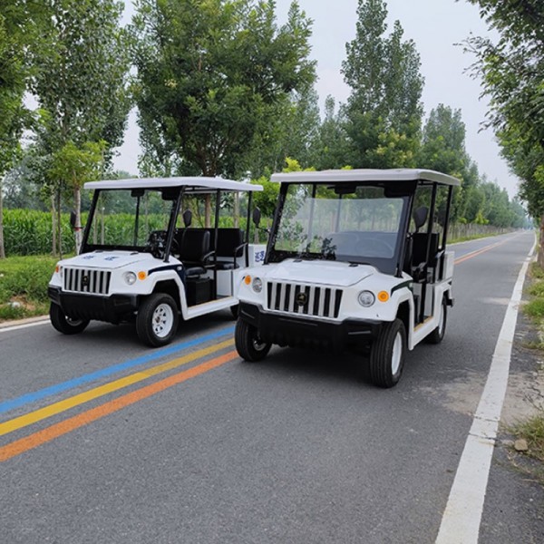 Heavy-Duty Electric Security Patrol Car 4-Passenger Golf Cart Style Vehicle for Resortimg-6