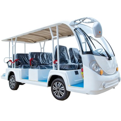 Open Top 8 Seat Electric Tour Bus Quiet Sightseeing Shuttle for Attractions & Hotel Transfers