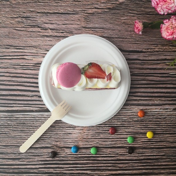 Heavy-Duty Biodegradable Sugarcane Plates 6/7/9/10/12 inch Bulk Pack for Food Serviceimg-4