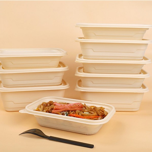 Bulk Cornstarch Compostable Takeaway Containers Biodegradable Meal Prep Boxes for Food Serviceimg-4