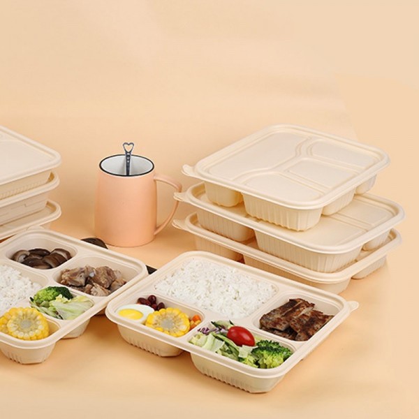 Bulk Cornstarch Compostable Takeaway Containers Biodegradable Meal Prep Boxes for Food Serviceimg-5
