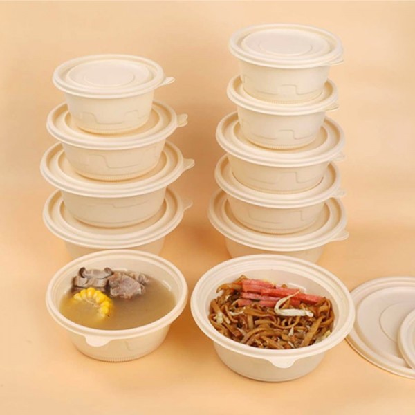 Bulk Cornstarch Compostable Takeaway Containers Biodegradable Meal Prep Boxes for Food Serviceimg-6