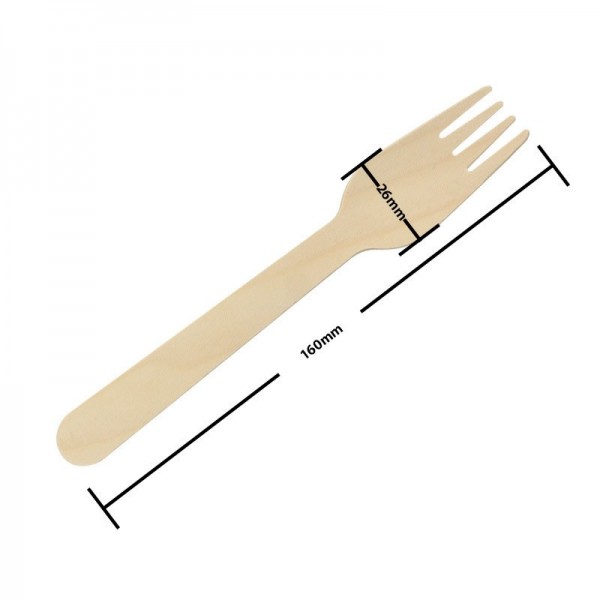 Individually Wrapped Biodegradable Birch Wood Forks Eco-Friendly Disposable Utensils for Cateringimg-3