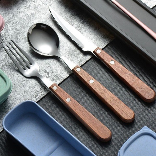 Vintage Rosewood Handle Steak Cutlery Set Stainless Steel Western Tableware for Restaurant & Homeimg-3