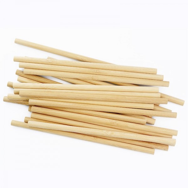 Food-Grade Bamboo Straws No Wax No Paint Flat Tip Disposable Utensils for Bars & Cafesimg-3