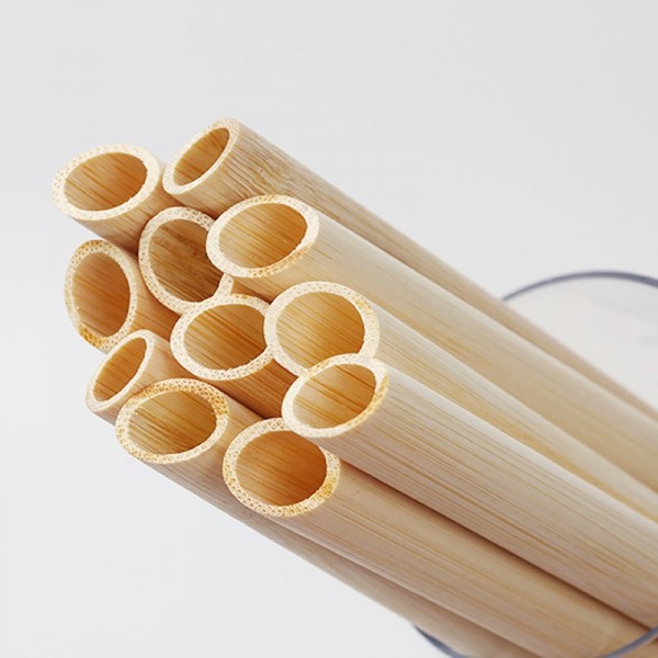Food-Grade Bamboo Straws No Wax No Paint Flat Tip Disposable Utensils for Bars & Cafesimg-4