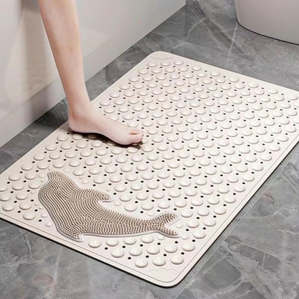 Textured Anti-Slip Bathroom Mat Waterproof Foot Massage Shower Mat for Tub & Shower Safetyimg-6