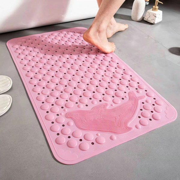 Textured Anti-Slip Bathroom Mat Waterproof Foot Massage Shower Mat for Tub & Shower Safetyimg-9
