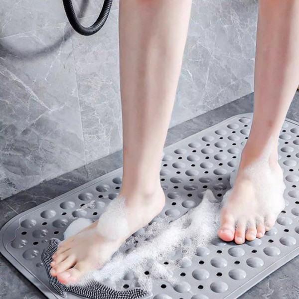 Textured Anti-Slip Bathroom Mat Waterproof Foot Massage Shower Mat for Tub & Shower Safetyimg-3