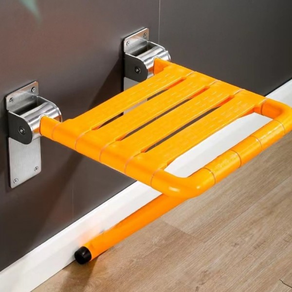 Foldable Wall-Mounted Shower Seat Non-Slip Bathroom Bench for Elderly & Disabledimg-5