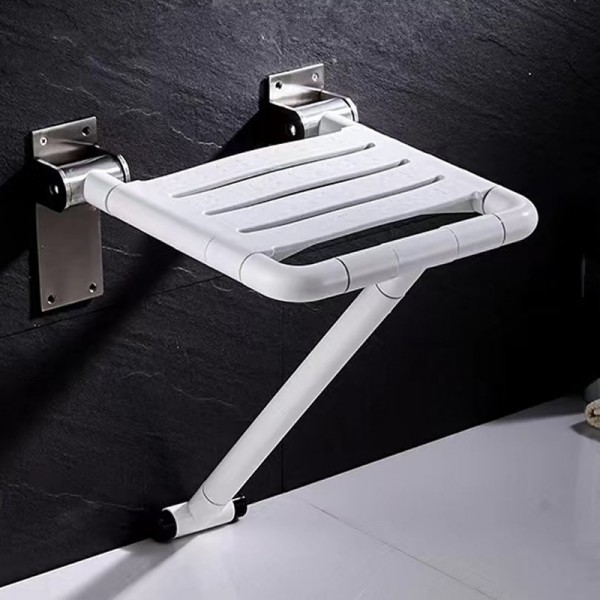 Foldable Wall-Mounted Shower Seat Non-Slip Bathroom Bench for Elderly & Disabledimg-6