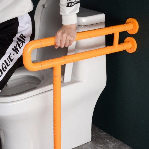 Folding wall mounted shower seat for the elderly, anti slip bathroom safety armrestimg-4