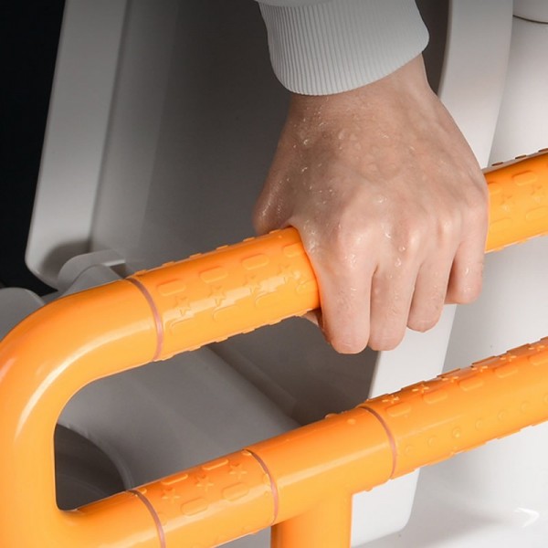 Folding wall mounted shower seat for the elderly, anti slip bathroom safety armrestimg-5