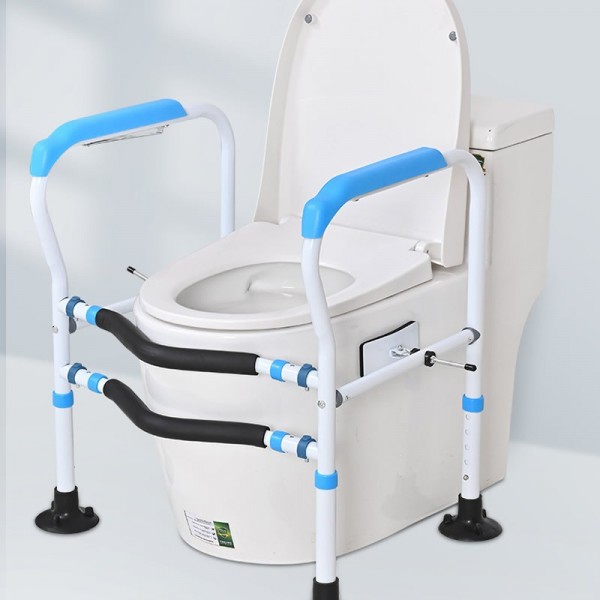 Adjustable Height Toilet Safety Frame Stainless Steel Bathroom Grab Bar for Elderly & Seniorsimg-3