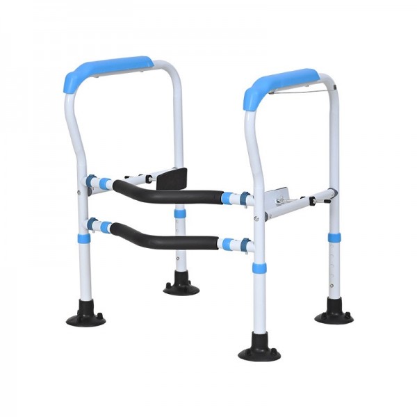 Adjustable Height Toilet Safety Frame Stainless Steel Bathroom Grab Bar for Elderly & Seniorsimg-2