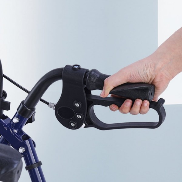 Foldable 4-Wheel Rollator Walker with Seat & Storage Bag Heavy-Duty Mobility Walker for Seniorsimg-5